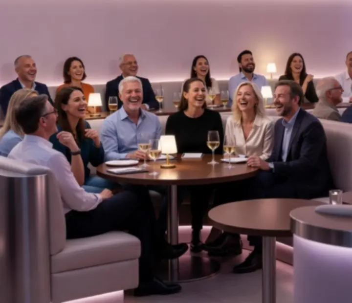 Nevető közönség egy stand-up esten
