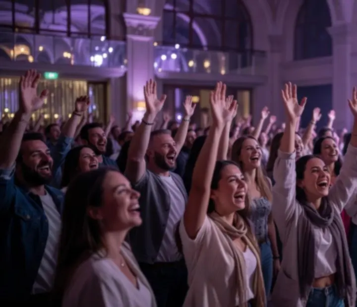Esti koncert tömeggel és látványos fényekkel